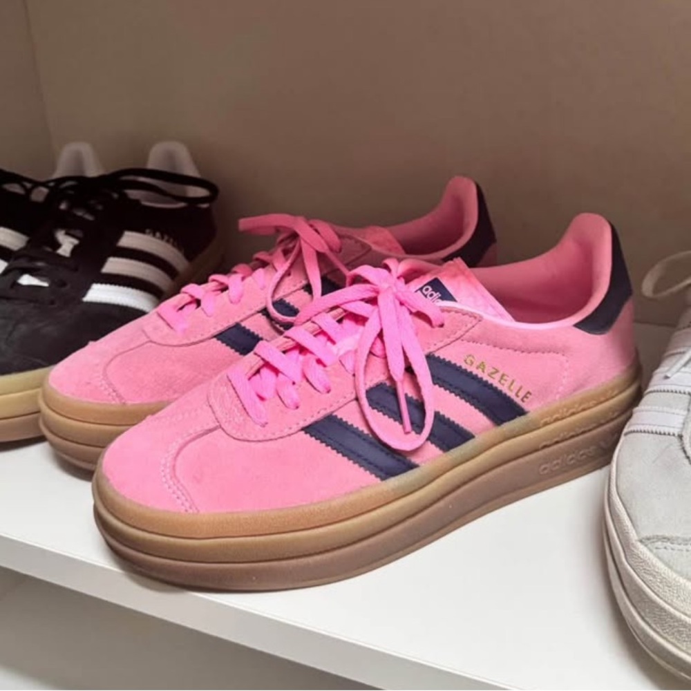 Adidas Gazelle Pink and Navy Sneakers